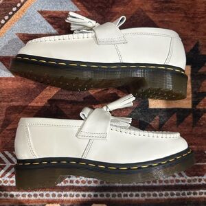 Dr. Martens Adrian Yellow Stitch Leather Tassel Loafers  (Unisex)